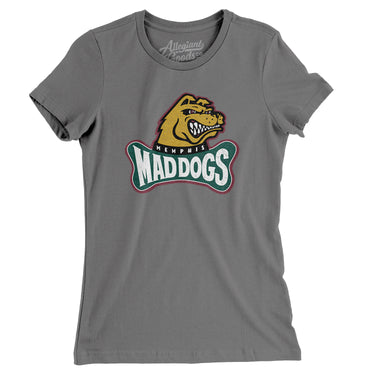 Memphis Mad Dogs Football Women's T-Shirt-Allegiant Goods Co. Vintage Sports Apparel