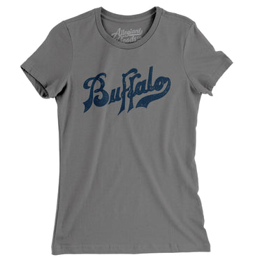 Buffalo Blues Baseball Women's T-Shirt-Allegiant Goods Co. Vintage Sports Apparel