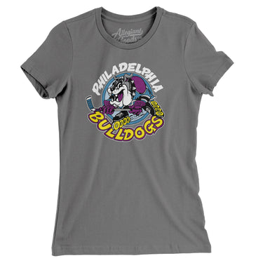 Philadelphia Bulldogs Roller Hockey Women's T-Shirt-Allegiant Goods Co. Vintage Sports Apparel