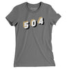 New Orleans 504 Area Code Women's T-Shirt-Asphalt-Allegiant Goods Co. Vintage Sports Apparel