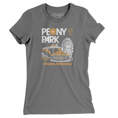 Peony Park Amusement Park Women's T-Shirt-Asphalt-Allegiant Goods Co. Vintage Sports Apparel