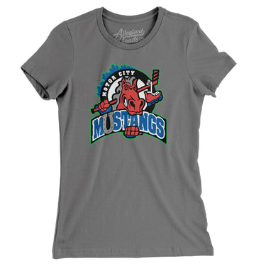 Motor City Mustangs Roller Hockey Women's T-Shirt-Allegiant Goods Co. Vintage Sports Apparel