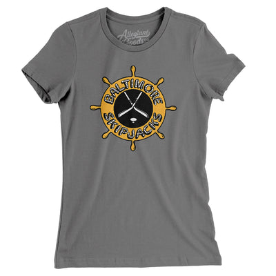 Baltimore Skipjacks Hockey Women's T-Shirt-Asphalt-Allegiant Goods Co. Vintage Sports Apparel