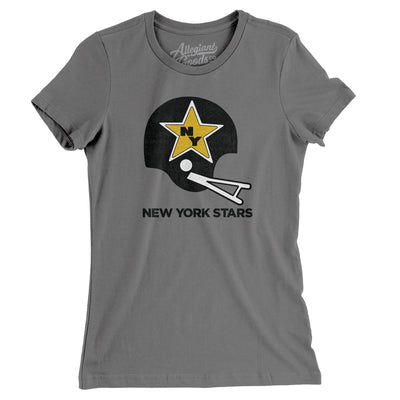 New York Stars Football Women's T-Shirt-Asphalt-Allegiant Goods Co. Vintage Sports Apparel