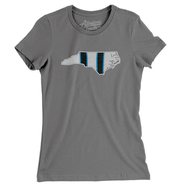 North Carolina Helmet Stripes Women's T-Shirt-Allegiant Goods Co. Vintage Sports Apparel