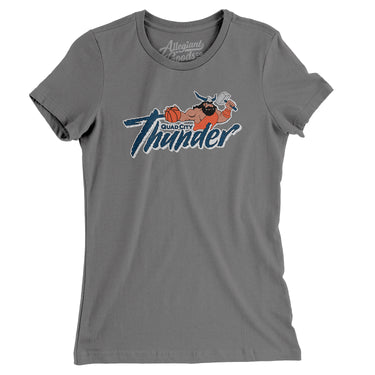 Quad City Thunder Basketball Women's T-Shirt-Allegiant Goods Co. Vintage Sports Apparel