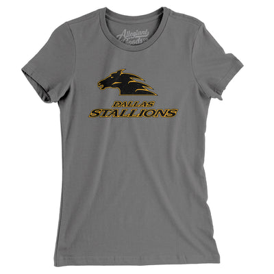 Dallas Stallions Roller Hockey Women's T-Shirt-Asphalt-Allegiant Goods Co. Vintage Sports Apparel
