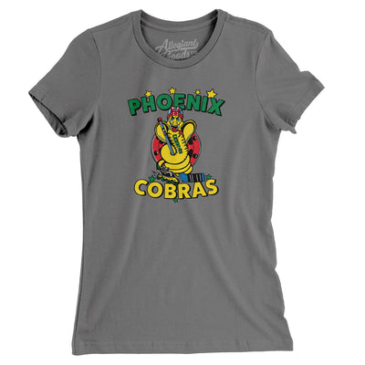 Phoenix Cobras Roller Hockey Women's T-Shirt-Asphalt-Allegiant Goods Co. Vintage Sports Apparel