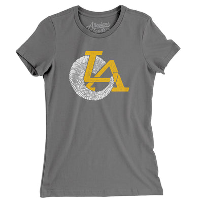 LA Ram Horn Women's T-Shirt-Asphalt-Allegiant Goods Co. Vintage Sports Apparel