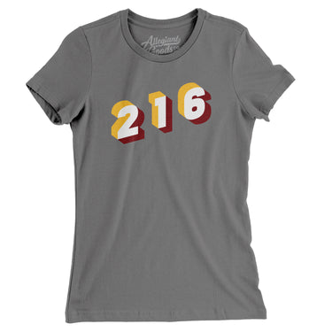 Cleveland 216 Area Code Women's T-Shirt-Allegiant Goods Co. Vintage Sports Apparel