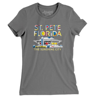 St. Pete Florida Pier Women's T-Shirt-Allegiant Goods Co. Vintage Sports Apparel