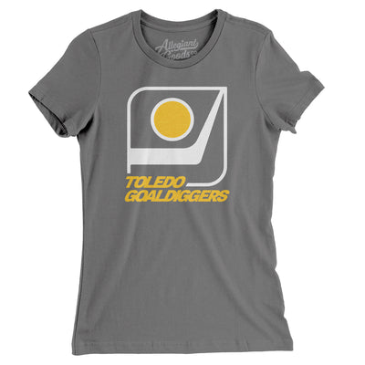 Toledo Goaldiggers Hockey Women's T-Shirt-Asphalt-Allegiant Goods Co. Vintage Sports Apparel