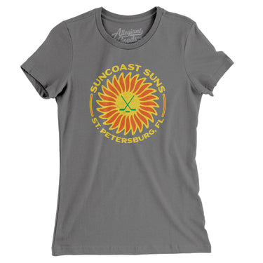 Suncoast Suns Hockey Women's T-Shirt-Allegiant Goods Co. Vintage Sports Apparel