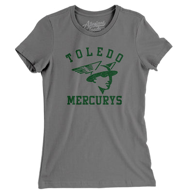 Toledo Mercurys Hockey Women's T-Shirt-Asphalt-Allegiant Goods Co. Vintage Sports Apparel
