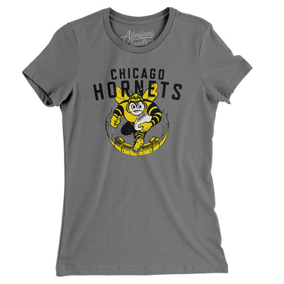 Chicago Hornets Football Women's T-Shirt-Asphalt-Allegiant Goods Co. Vintage Sports Apparel