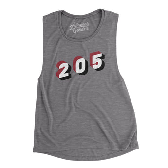 Birmingham & Tuscaloosa 205 Area Code Women's Flowey Scoopneck Muscle Tank-Allegiant Goods Co. Vintage Sports Apparel