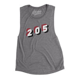 Birmingham & Tuscaloosa 205 Area Code Women's Flowey Scoopneck Muscle Tank-Allegiant Goods Co. Vintage Sports Apparel