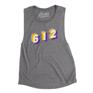 Minneapolis 612 Area Code Women's Flowey Scoopneck Muscle Tank-Allegiant Goods Co. Vintage Sports Apparel