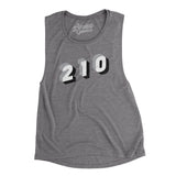 San Antonio 210 Area Code Women's Flowey Scoopneck Muscle Tank-Allegiant Goods Co. Vintage Sports Apparel