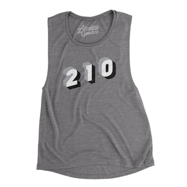 San Antonio 210 Area Code Women's Flowey Scoopneck Muscle Tank-Allegiant Goods Co. Vintage Sports Apparel