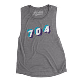 Charlotte 704 Area Code Women's Flowey Scoopneck Muscle Tank-Allegiant Goods Co. Vintage Sports Apparel