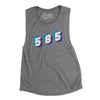 Rochester 585 Area Code Women's Flowey Scoopneck Muscle Tank-Asphalt Slub-Allegiant Goods Co. Vintage Sports Apparel