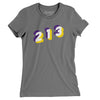 Los Angeles 213 Area Code Women's T-Shirt-Asphalt-Allegiant Goods Co. Vintage Sports Apparel