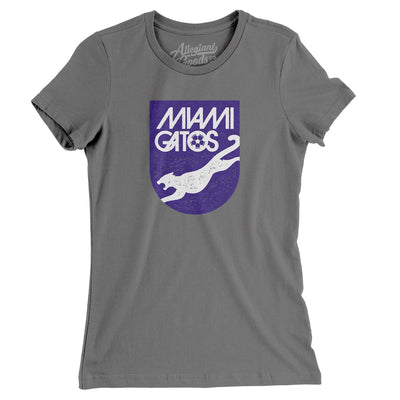 Miami Gatos Soccer Women's T-Shirt-Asphalt-Allegiant Goods Co. Vintage Sports Apparel