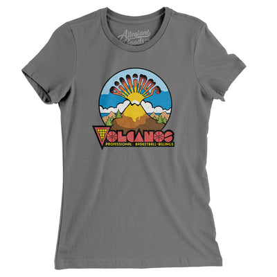 Billings Volcanos Basketball Women's T-Shirt-Asphalt-Allegiant Goods Co. Vintage Sports Apparel