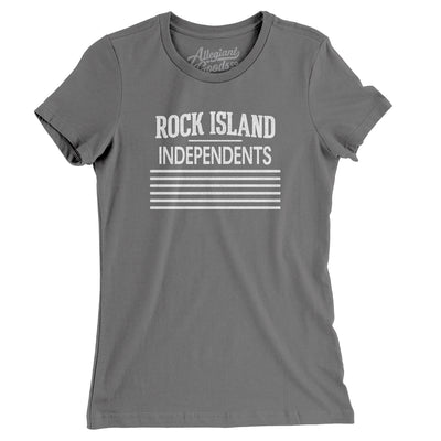 Rock Island Independents Football Women's T-Shirt-Asphalt-Allegiant Goods Co. Vintage Sports Apparel