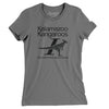 Kalamazoo Kangaroos Soccer Women's T-Shirt-Asphalt-Allegiant Goods Co. Vintage Sports Apparel