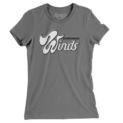 Chicago Winds Football Women's T-Shirt-Asphalt-Allegiant Goods Co. Vintage Sports Apparel