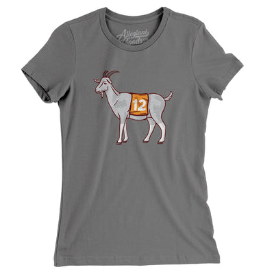 GOAT #12 Women's T-Shirt-Asphalt-Allegiant Goods Co. Vintage Sports Apparel