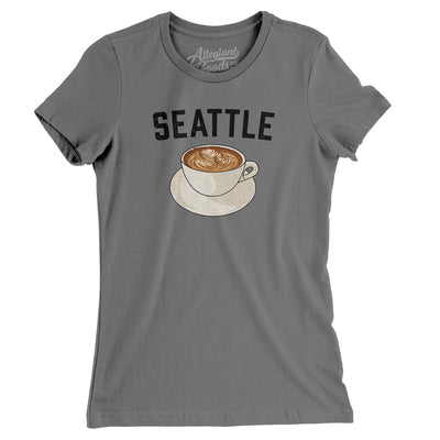 Seattle Coffee Women's T-Shirt-Asphalt-Allegiant Goods Co. Vintage Sports Apparel