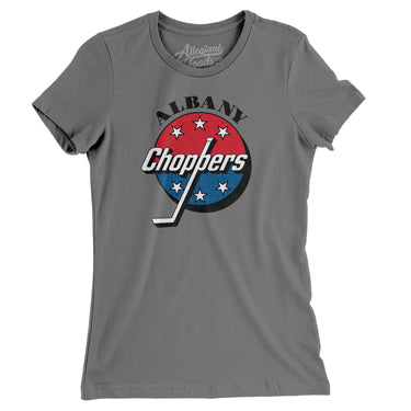 Albany Choppers Hockey Women's T-Shirt-Allegiant Goods Co. Vintage Sports Apparel