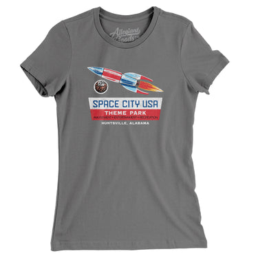 Space City USA Amusement Park Women's T-Shirt-Allegiant Goods Co. Vintage Sports Apparel