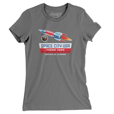 Space City USA Amusement Park Women's T-Shirt-Asphalt-Allegiant Goods Co. Vintage Sports Apparel