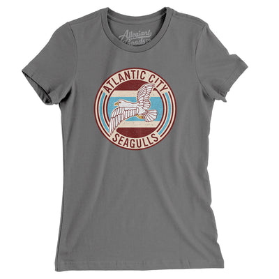 Atlantic City Seagulls Hockey Women's T-Shirt-Asphalt-Allegiant Goods Co. Vintage Sports Apparel