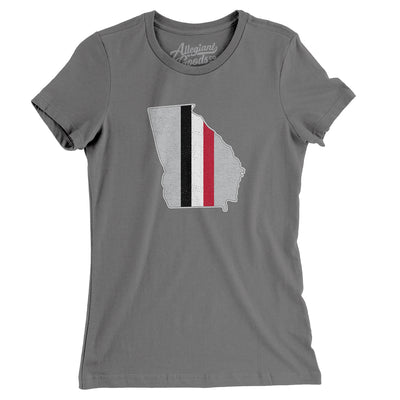 Georgia Stripes Women's T-Shirt-Asphalt-Allegiant Goods Co. Vintage Sports Apparel