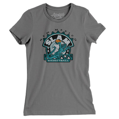 New Mexico Slam Basketball Women's T-Shirt-Asphalt-Allegiant Goods Co. Vintage Sports Apparel