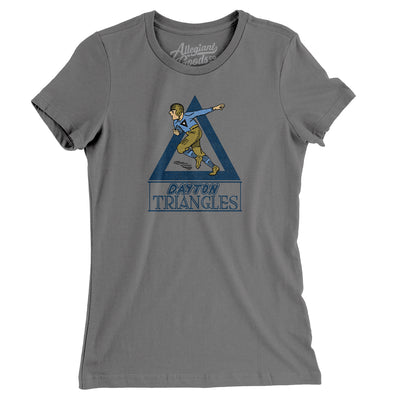 Dayton Triangles Football Women's T-Shirt-Asphalt-Allegiant Goods Co. Vintage Sports Apparel