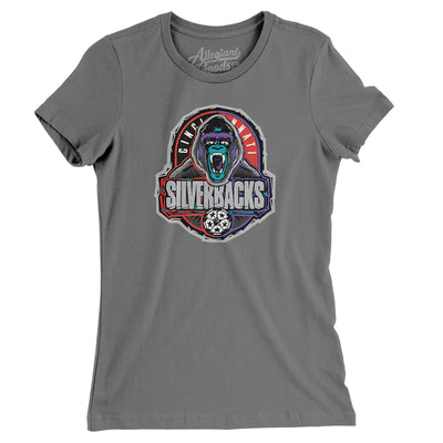 Cincinnati Silverbacks Soccer Women's T-Shirt-Asphalt-Allegiant Goods Co. Vintage Sports Apparel
