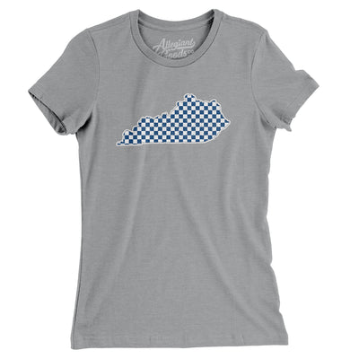 Kentucky Checkerboard Women's T-Shirt-Athletic Heather-Allegiant Goods Co. Vintage Sports Apparel