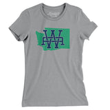 Washington Home State Women's T-Shirt-Athletic Heather-Allegiant Goods Co. Vintage Sports Apparel