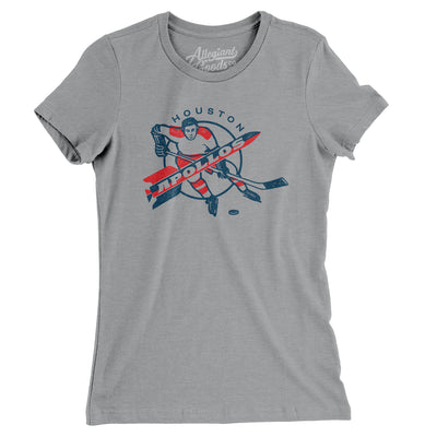 Houston Apollos Hockey Women's T-Shirt-Athletic Heather-Allegiant Goods Co. Vintage Sports Apparel
