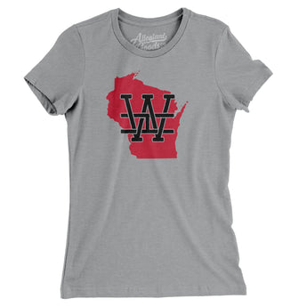 Wisconsin Home State Women's T-Shirt-Allegiant Goods Co. Vintage Sports Apparel