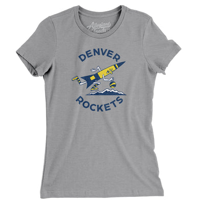 Denver Rockets Basketball Women's T-Shirt-Athletic Heather-Allegiant Goods Co. Vintage Sports Apparel