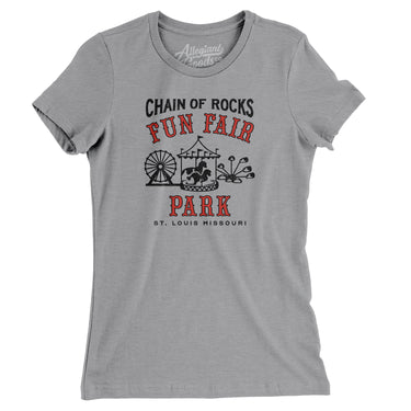 Chain of Rocks Amusement Park Women's T-Shirt-Allegiant Goods Co. Vintage Sports Apparel
