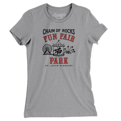 Chain of Rocks Amusement Park Women's T-Shirt-Athletic Heather-Allegiant Goods Co. Vintage Sports Apparel