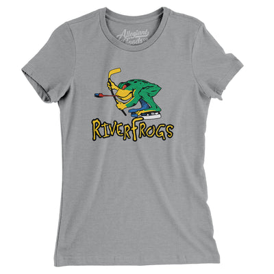 Louisville RiverFrogs Hockey Women's T-Shirt-Athletic Heather-Allegiant Goods Co. Vintage Sports Apparel
